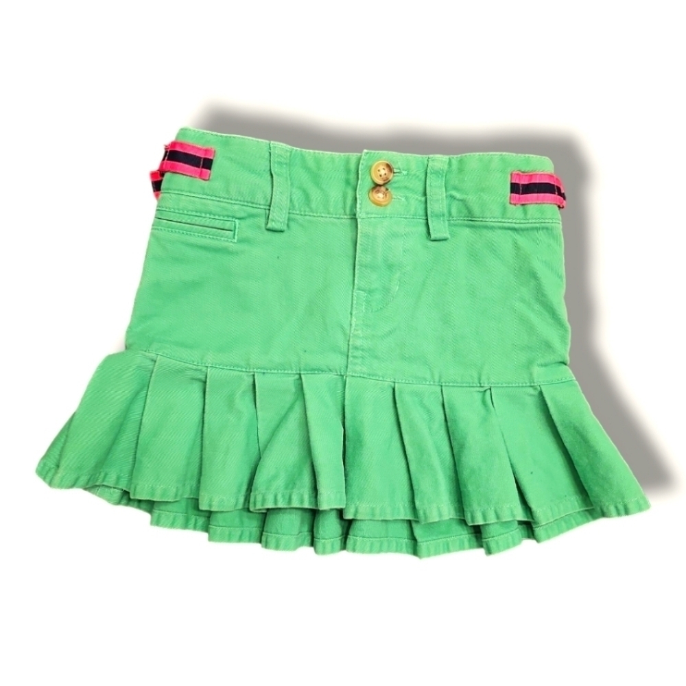 Ralph Lauren Polo Green Ruffle Mini Skirt - Size 4T
